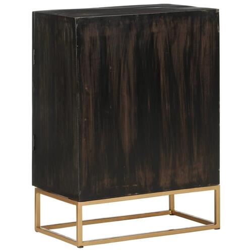 Skænk 55x34x75 cm massivt mangotræ og jern sort