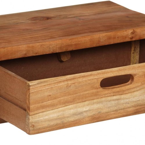 TV-bord i massivt akacietræ med justerbar længde 118-200 × 30 × 40 cm