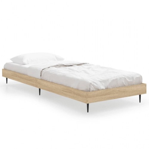 Sengeramme 75×190 cm i sonoma-eg - konstrueret træ, uden madras