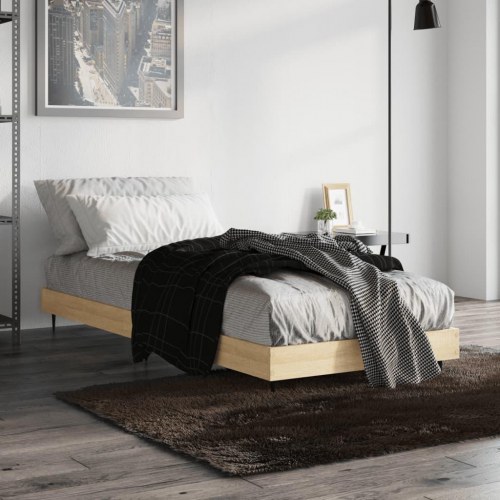 Sengeramme 75×190 cm i sonoma-eg - konstrueret træ, uden madras