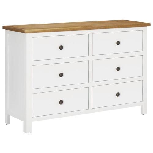 Kommode 105x33,5x73 cm massivt egetræ