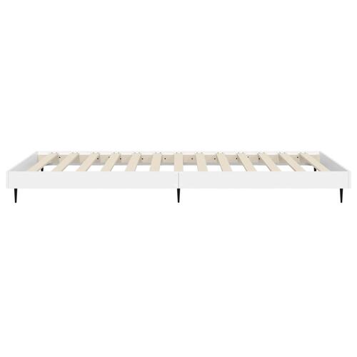 Sengeramme 75x190 cm konstrueret træ hvid