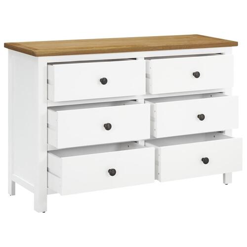 Kommode 105x33,5x73 cm massivt egetræ