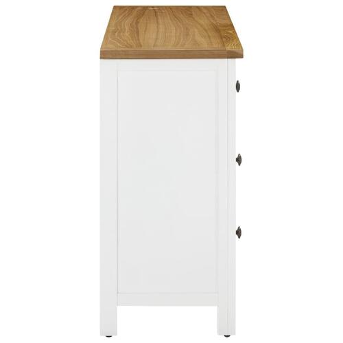 Kommode 105x33,5x73 cm massivt egetræ