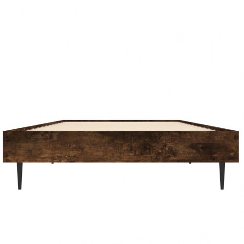Sengeramme 75×190 cm i konstrueret træ - røget eg, uden madras