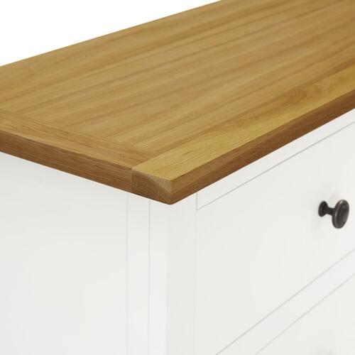 Kommode 105x33,5x73 cm massivt egetræ