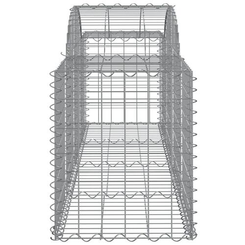 Buede gabionkurve 30 stk. 200x50x60/80 cm galvaniseret jern