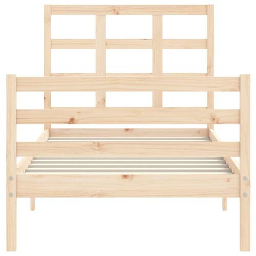 Sengeramme med sengegavl Small Single massivt træ