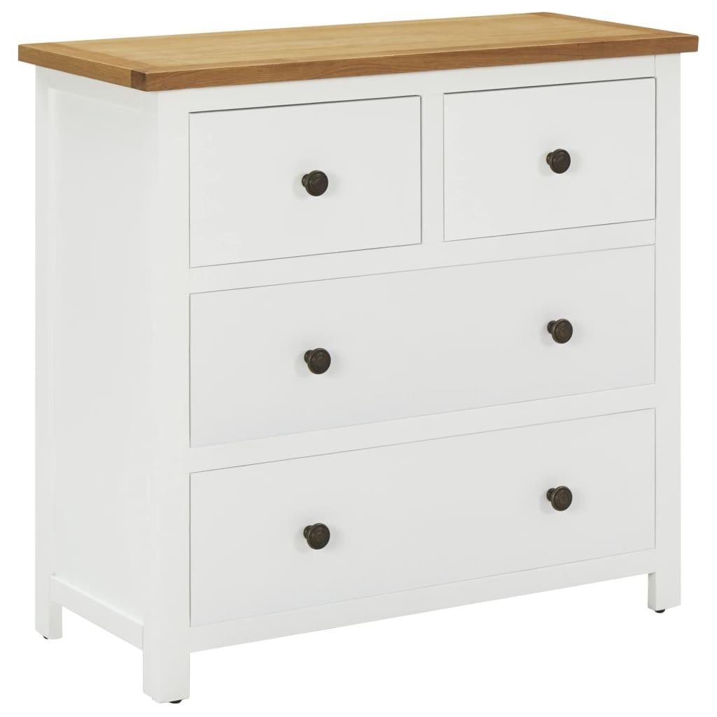 Kommode 80x35x75 cm massivt egetræ
