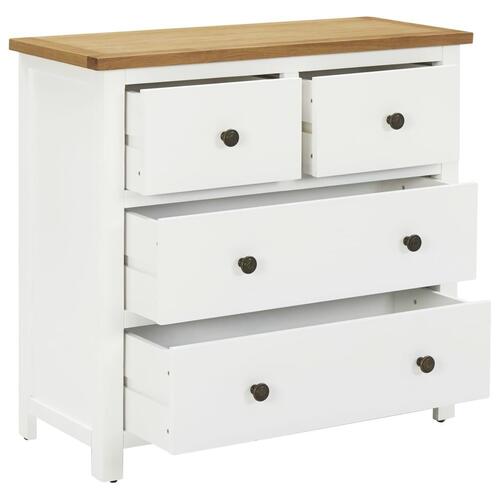 Kommode 80x35x75 cm massivt egetræ