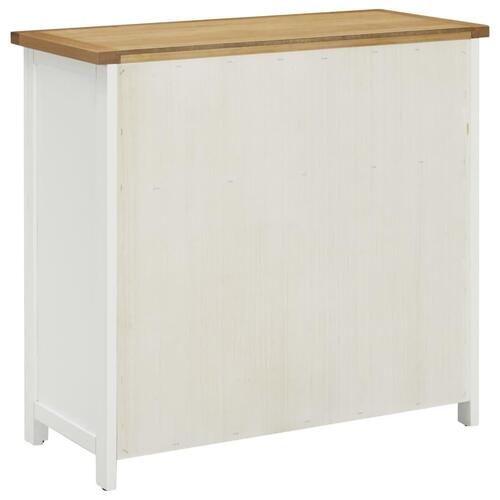Kommode 80x35x75 cm massivt egetræ