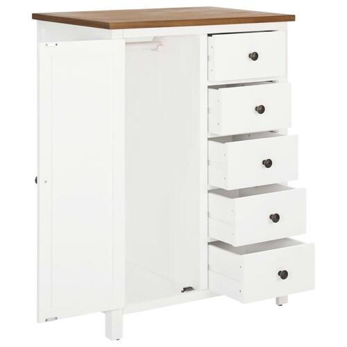 Klædeskab 76x52x105 cm massivt egetræ