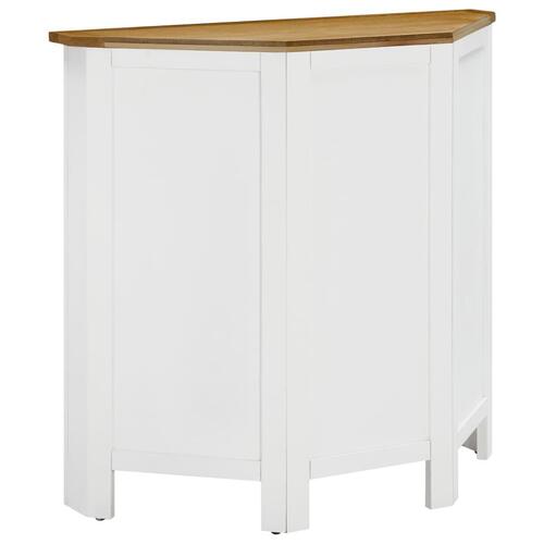 Hjørneskab 80x33,5x78 cm massivt egetræ