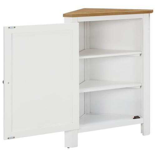 Hjørneskab 59 x 45 x 80 cm massivt egetræ