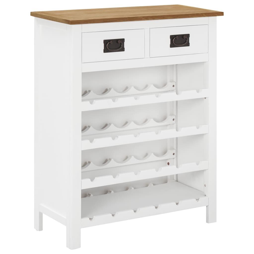 Vinskab 72x32x90 cm massivt egetræ
