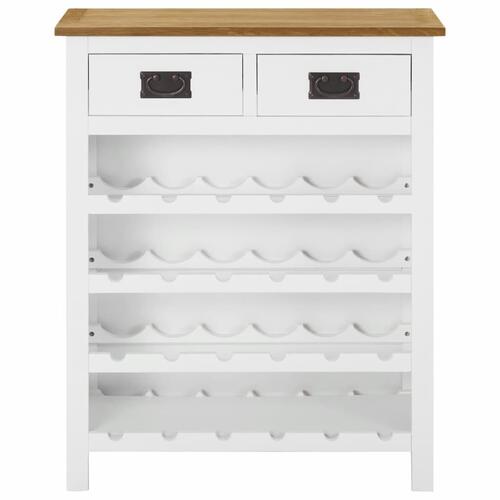 Vinskab 72x32x90 cm massivt egetræ
