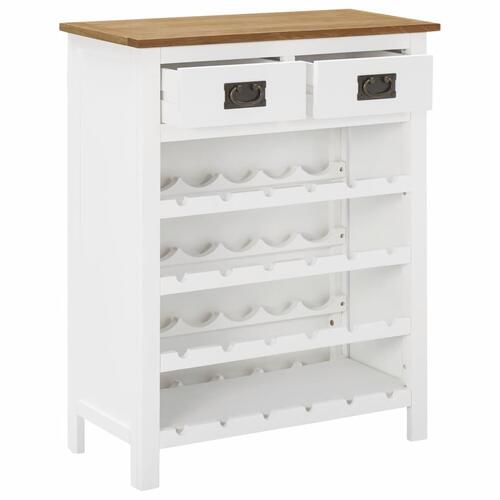 Vinskab 72x32x90 cm massivt egetræ
