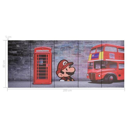 Lærredsprint London 200x80 cm flerfarvet