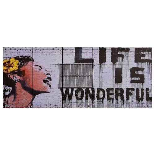 Lærredsprint Wonderful 200x80 cm flerfarvet
