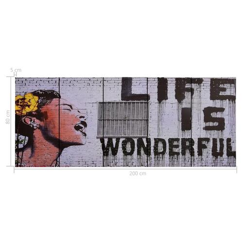 Lærredsprint Wonderful 200x80 cm flerfarvet