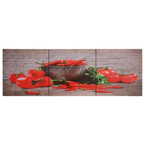 Lærredsprint paprika 120x40 cm flerfarvet