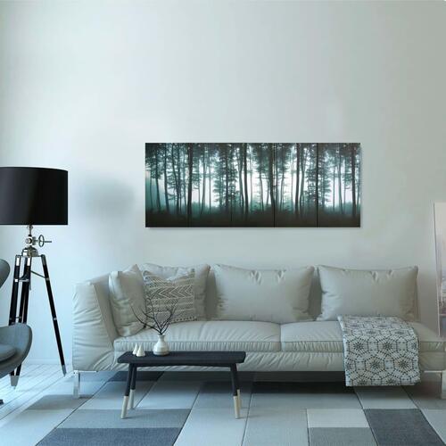 Lærredsprint træer 150x60 cm flerfarvet