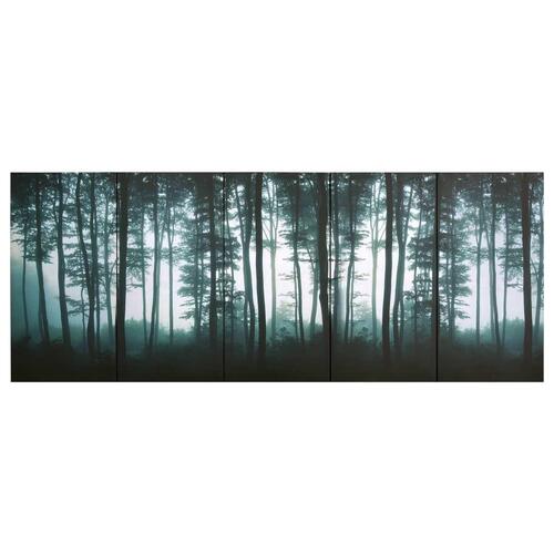 Lærredsprint træer 150x60 cm flerfarvet