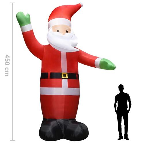 Oppustelig julemand med LED'er IP44 4,5 m
