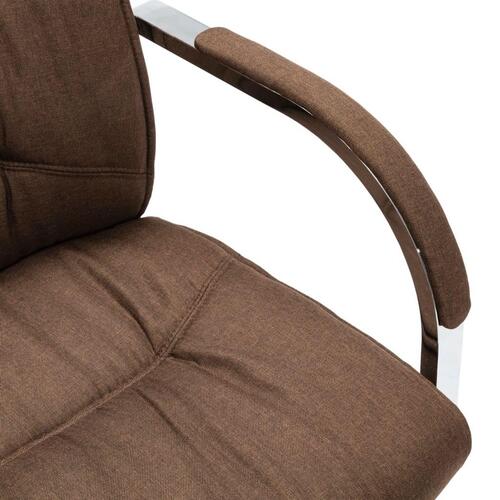 Kontorstol med cantilever stof brun