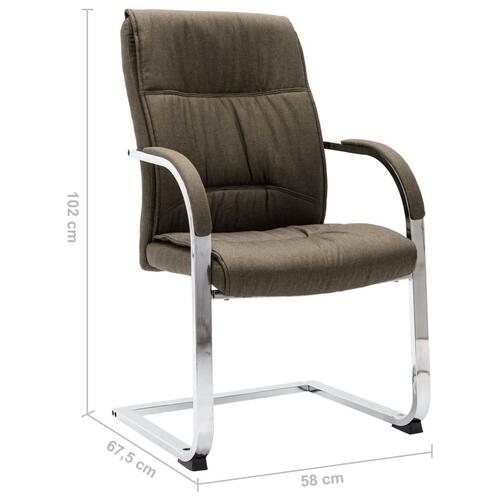 Kontorstol med cantilever stof gråbrun