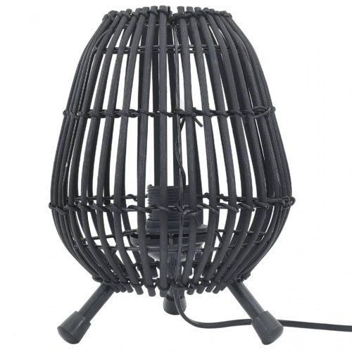 Bordlampe piletræ E27 60 W 20x27 cm sort