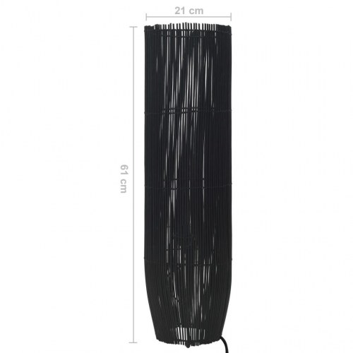 Gulvlampe E27 61 cm piletræ sort
