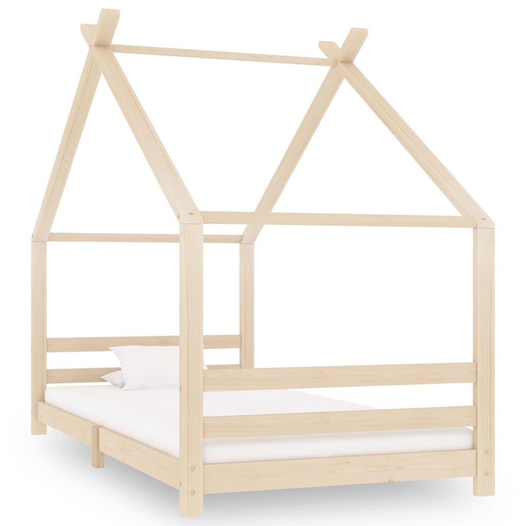 Sengestel til børneseng 90x200 cm massivt fyrretræ