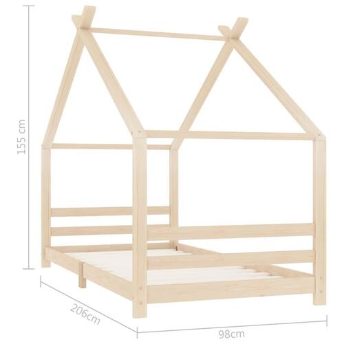 Sengestel til børneseng 90x200 cm massivt fyrretræ