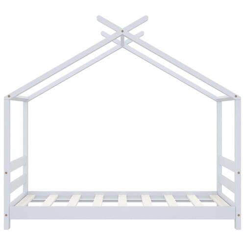 Sengestel til børneseng 70x140 cm massivt fyrretræ hvid