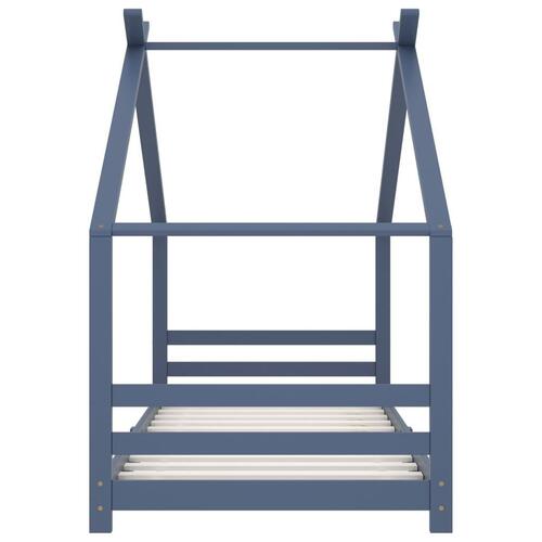 Sengestel til børneseng 90x200 cm massivt fyrretræ grå