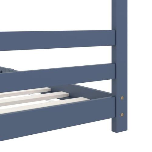 Sengestel til børneseng 90x200 cm massivt fyrretræ grå