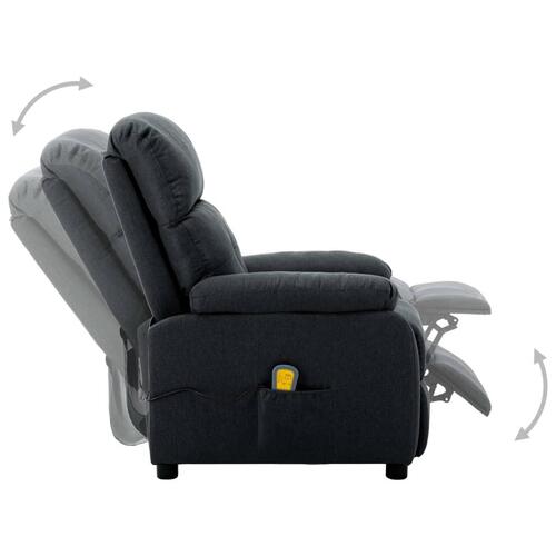 Massagestol stof mørkegrå