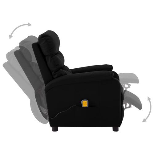 Massagestol kunstlæder sort