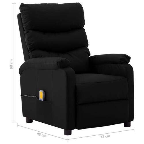 Massagestol kunstlæder sort
