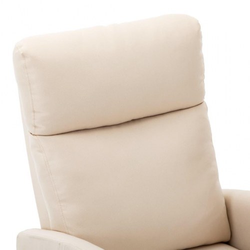 Massagestol stof cremefarvet