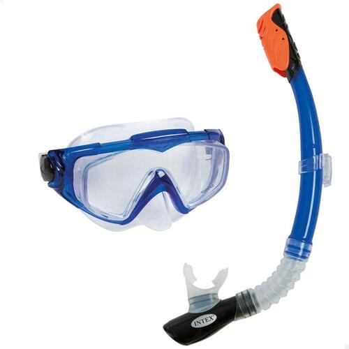 Snorkel beskyttelsesbriller og rør Intex Aqua Pro Blå