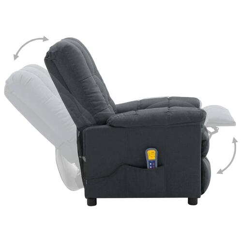 Massagestol stof lysegrå