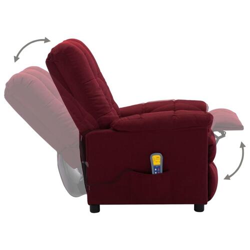 Massagestol stof vinrød