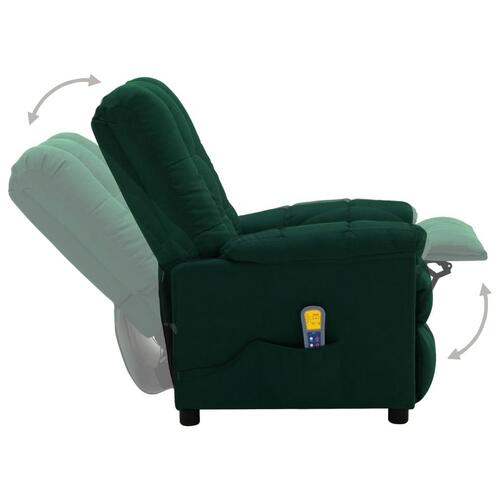 Massagestol stof mørkegrøn