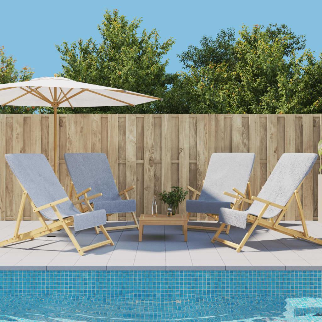 vidaXL strandhåndklæder 4 stk. 60x135 cm 400 GSM stof grå