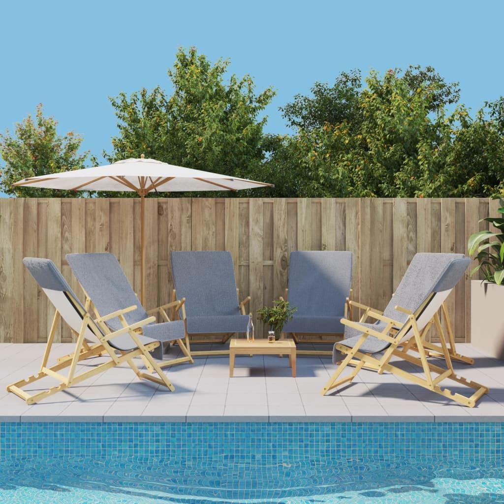 vidaXL strandhåndklæder 6 stk. 60x135 cm 400 GSM stof grå