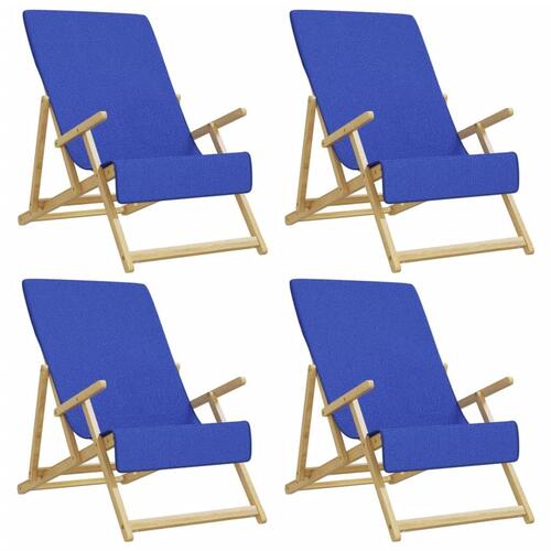 Strandhåndklæder 4 stk. 60x135 cm 400 GSM stof kongeblå