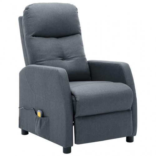 Massagestol stof lysegrå
