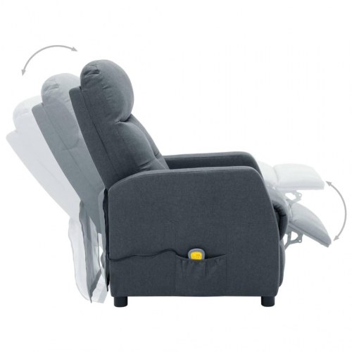 Massagestol stof lysegrå